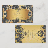 PixDezines  barokke damast Visitekaartje (Voorkant / Achterkant)