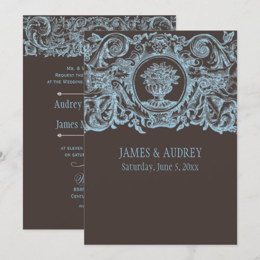 PixDezines baroktrim Kaart (Voorkant / Achterkant)