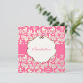PixDezines Baronische Damask/Roze/DIY kleur Kaart (Staand voorkant)