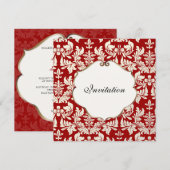 PixDezines Baroque 1 / Rood Kaart (Voorkant / Achterkant)