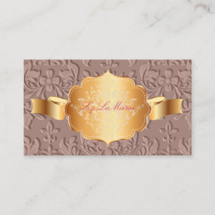 PixDezines Baroque damask/mauve Visitekaartje