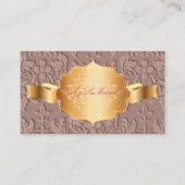 PixDezines Baroque damask/mauve Visitekaartje (Voorkant)