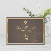 PixDezines baruch hashem bar mitzvah/DIY kleur Kaart (Staand voorkant)
