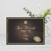 PixDezines baruch hashem bar mitzvah/DIY kleur Kaart (Staand voorkant)