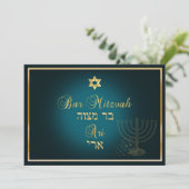 PixDezines baruch hashem bar mitzvah/DIY kleur Kaart (Staand voorkant)