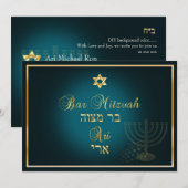 PixDezines baruch hashem bar mitzvah/DIY kleur Kaart (Voorkant / Achterkant)