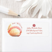 ✡ PixDezines Baseball Bar Mitzvah Etiket (Insitu)
