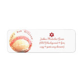 ✡ PixDezines Baseball Bar Mitzvah Etiket (Voorkant)