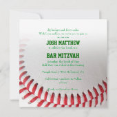 PixDezines ✡ Baseball Diamant/ Bar Mitswa Kaart (Achterkant)