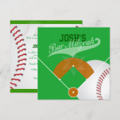 PixDezines ✡ Baseball Diamond/Bar Mitzvah Kaart (Voorkant / Achterkant)