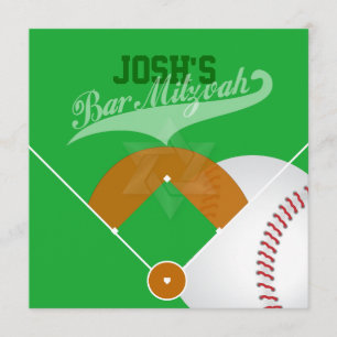 PixDezines ✡ Baseball Diamond/Bar Mitzvah Kaart