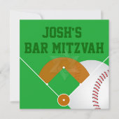 PixDezines ✡ Baseball Diamond/Bar Mitzvah Kaart (Voorkant)