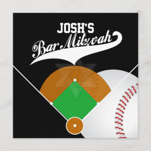 PixDezines ✡ Baseball Diamond/Bar Mitzvah Kaart