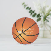 ✡ PixDezines Basketbal Bar Mitzvah Kaart (Staand voorkant)