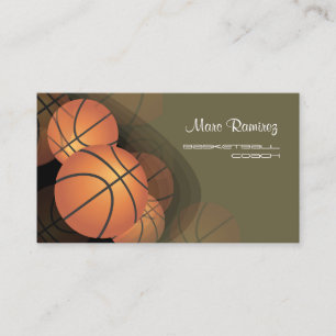 PixDezines Basketbal Coach/DIY achtergrondkleur Visitekaartje