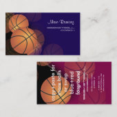 PixDezines Basketbal kaarten/DIY achtergrond kleur Visitekaartje (Voorkant / Achterkant)