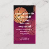 PixDezines Basketbal kaarten/DIY achtergrond kleur Visitekaartje (Achterkant)