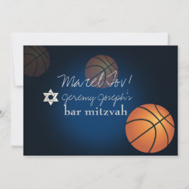 ✡ PixDezines BASKETBALL BAR MITZVAH/DIY COLOR Kaart