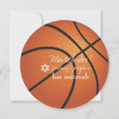 ✡ PixDezines Basketball Bar Mitzvah Kaart (Voorkant)