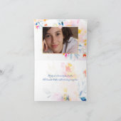 PixDezines Bat Mitzvah bedankt/waterverf Bedankkaart (Binnen)