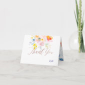 PixDezines Bat Mitzvah bedankt/waterverf Bedankkaart (Voorkant)