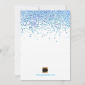 PixDezines Bat Mitzvah/Blue/Aqua/Blauwgroen/Confet Kaart (Achterkant)