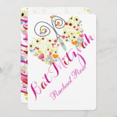 PixDezines Bat Mitzvah/butterflies Kaart (Voorkant / Achterkant)