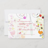 PixDezines Bat Mitzvah/butterflies RSVP Kaartje (Achterkant)