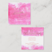 PixDezines Bat Mitzvah Celebration Cards ✡ Roze Informatiekaartje (Voorkant / Achterkant)