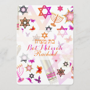 PixDezines bat mitzvah/collage Kaart
