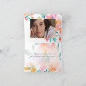 PixDezines Bat Mitzvah dank je/waterverf Bedankkaart (Binnen)