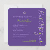 PixDezines Bat Mitzvah/DIY kleur Kaart (Achterkant)