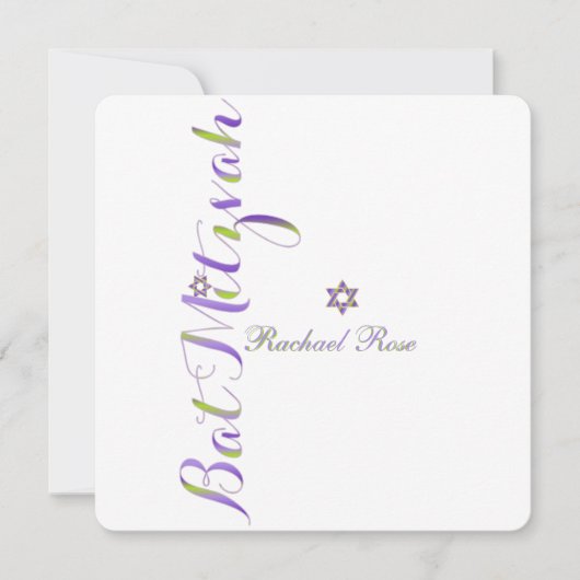PixDezines Bat Mitzvah/DIY kleur Kaart (Voorkant)