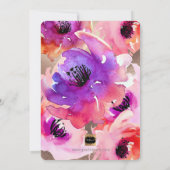 PixDezines ✡ Bat Mitzvah/Floral Waterverf Kaart (Achterkant)