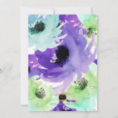 PixDezines ✡ Bat Mitzvah/Floral Waterverf Kaart (Achterkant)