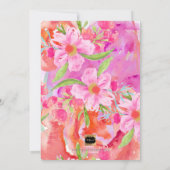 PixDezines ✡ Bat Mitzvah/Floral Waterverf Kaart (Achterkant)