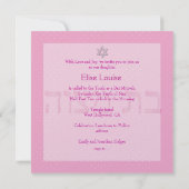 PixDezines bat mitzvah+foto Kaart (Achterkant)