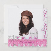 PixDezines bat mitzvah+foto Kaart (Voorkant)