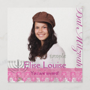 PixDezines bat mitzvah+foto Kaart