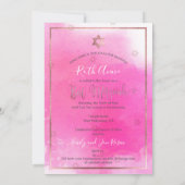 PixDezines Bat Mitzvah |Foto|Roze roos Waterverf Kaart (Achterkant)