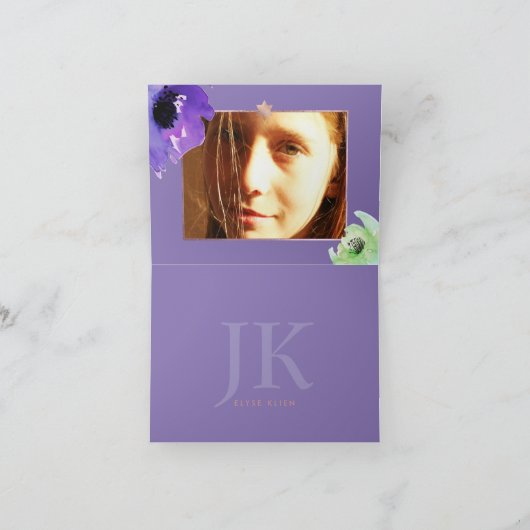 PixDezines Bat Mitzvah/Hartelijk dank/DIY-kleur Bedankkaart (Binnen)