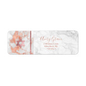 PixDezines Bat Mitzvah Marble Faux Rose Gold Adere Etiket (Voorkant)