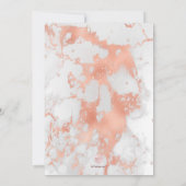 PixDezines Bat Mitzvah Marble Faux Rose Gold Adere Kaart (Achterkant)
