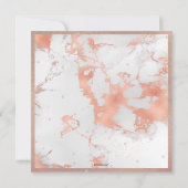 PixDezines Bat Mitzvah Marble Faux Rose Gold Adere Kaart (Achterkant)