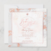 PixDezines Bat Mitzvah Marble Faux Rose Gold Adere Kaart (Voorkant)