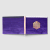 PixDezines Bat Mitzvah, Paarse Rozen Waterverf Gastenboek (Volledig)