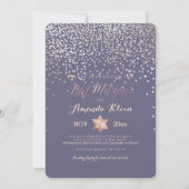 PixDezines Bat Mitzvah/Roos Gold/Confetti Kaart (Voorkant)