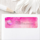 PixDezines Bat Mitzvah Roze Waterverf Etiket (Insitu)