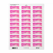 PixDezines Bat Mitzvah Roze Waterverf Etiket (Full Sheet)