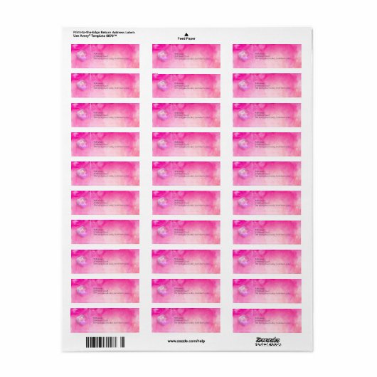 PixDezines Bat Mitzvah Roze Waterverf Etiket (Full Sheet)
